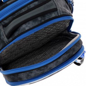 Рюкзак каркасный Across, 36 х 29 х 17 см, наполнение: мешок, брелок, синий