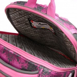 Ранец стандарт Across, 35 х 26 х 14 см, наполнение: мешок, пенал, папка, брелок, розовый/фиолетовый