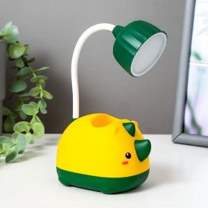 Настольная лампа "Дино" LED 3Вт USB желто-зеленый 7х9,5х19 см