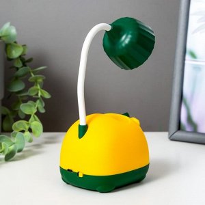 Настольная лампа "Дино" LED 3Вт USB желто-зеленый 7х9,5х19 см