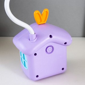 Настольная лампа "Домик" LED 1Вт USB АКБ фиолетовый 9,2х6,9х14,3 см