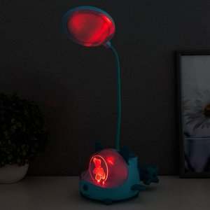 Настольная лампа "Милый мишка" LED 3,5Вт USB АКБ синий 12х15х32 см