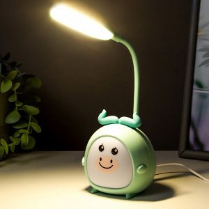 Настольная лампа "Сказочный лосяш" LED 3Вт USB синий 8,5х8х22 см