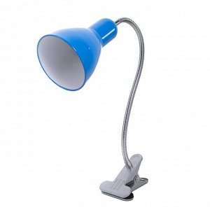 Настольная лампа 1x60W E27 синяя (на прищепке) 10,5x10,5x54см