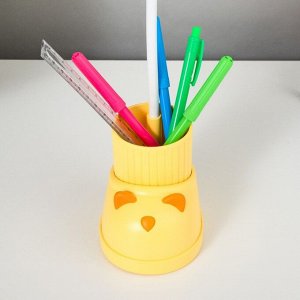 Лампа настольная «Ботинок кот» LED 3 режима 3 Вт USB органайзер желтый 8x11x31 см RISALUX