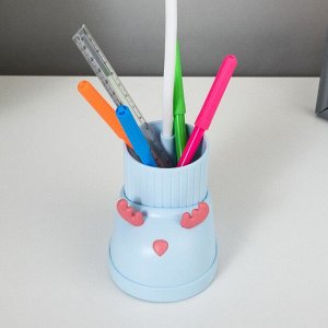 Лампа настольная «Ботинок лось» LED 3 режима 3 Вт USB органайзер синий 8x11x31 см RISALUX
