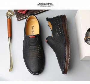 Туфли мужские облегченные, цвет черный