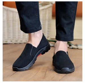 Туфли мужские текстильные, цвет черный