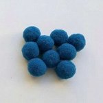 Помпоны 8-10 мм. Синие темные. 5 шт.