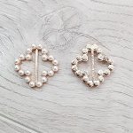 Серединка для бантика Пряжка жемчуг Цветок -  1 шт.