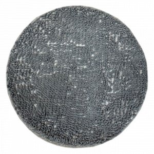 Круглый коврик ЛАПША - серый Диаметр 80 см