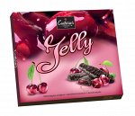 Конфеты шоколадные «JELLY» с желейной начинкой со вкусом вишни., 1/155 гр.