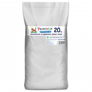 Наполнитель PrettyCat впитывающий древесный "Wood Granules" 20 кг CLUB