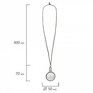 Лупа просмотровая нашейная STAFF, 4-х кратное увеличение, на шнурке, диаметр 50 мм, 455432