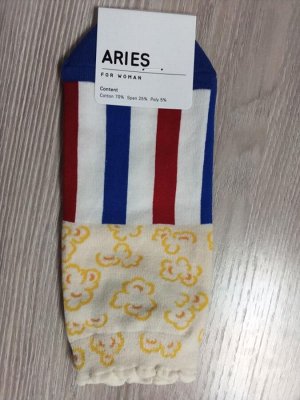 Носки низкие в полоску и с принтом Попкорн" Aries 1 пара (р. Free size)"
