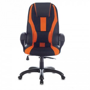Кресло компьютерное BRABIX PREMIUM "Rapid GM-102", экокожа/ткань, черно/оранжевое, 532420, GM-102_532420
