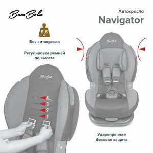 Автокресло 9-25 кг BAMBOLA Navigator Isofix Серый/Черный