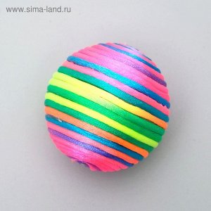Мяч текстильный "Полосатик", 4,8 см, микс цветов   3278967