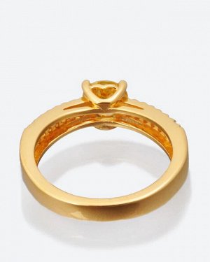 Diamantaire. Кольцо с круглым камнем желтого цвета