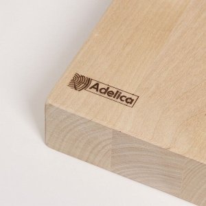 Доска разделочная Adelica «Профи», 70x30x4 см, с металлическими стяжками и боковыми ручками, берёза