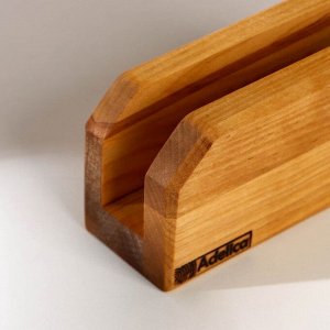 Салфетница деревянная Adelica «ЛЮКС», 14x7x6 см, пропитана маслом, берёза