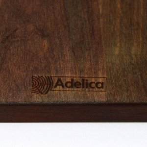 Подставка для столовых приборов Adelica, 3 секции, 24x15x1,8 см, окрашен в тёмный цвет, берёза