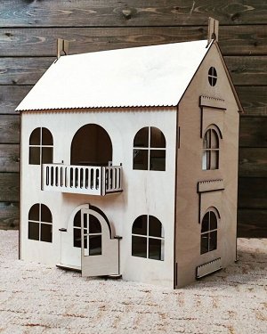 Кукольный дом деревянный с мебелью