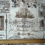 Ткань для печворка и рукоделия Винтажные карты
