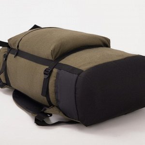Рюкзак туристический, 40 л, отдел на молнии, 3 наружных кармана, цвет хаки