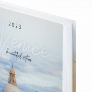 Ежедневник датированный на 2023 (145х215 мм), А5, STAFF, ламинированная обложка, &quot;Venice&quot;, 114197