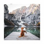 Календарь настенный перекидной 2023 г., 12 листов, 29х29 см, &quot;DOGS&quot;, STAFF, 114278