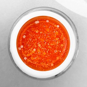 TROPIC GEL Orange гель для дизайна c белыми шестигранниками NEW!