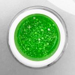 TROPIC GEL Green Apple гель для дизайна c белыми шестигранниками NEW!