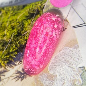 TROPIC GEL Strawberry гель для дизайна c белыми шестигранниками NEW!