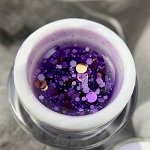 BUBBLE GEL VIOLETY гель для дизайна c крупным глиттером NEW!