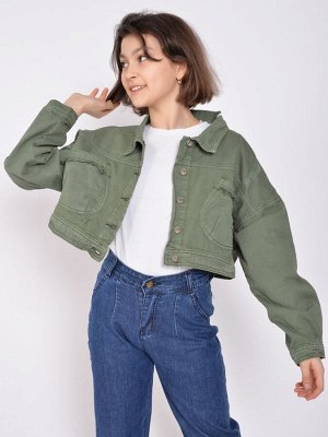 Пиджак для девочки (хаки)