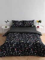 &quot;Uniqcute&quot; Комплект постельного белья &quot;Конфетти&quot; 2сп, 50х70см, цв.черный, поплин 70261/1 233070
