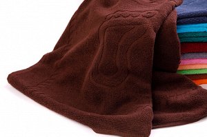 Полотенце-коврик махровое, 450 гр/м2, цвет: 915-ГОРЬКИЙ ШОКОЛАД
