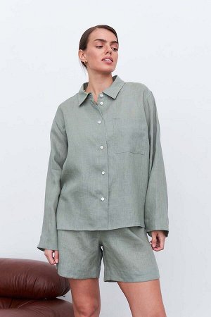 Рубашка короткая  S021_LGRN/Светло-зеленый