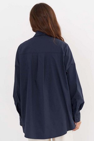 Рубашка длинная  SCT_002_NAVI/Темно-синий