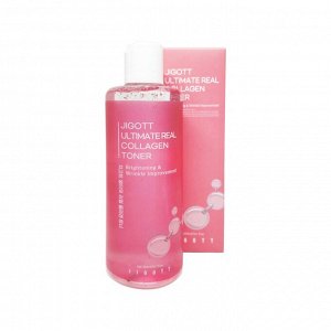 JIGOTT ULTIMATE REAL COLLAGEN TONER 300ml Антивозрастной тонер с коллагеном 300мл