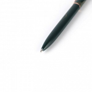 Подарочная ручка «Золотому учителю», матовая, металл, цвет темно-зеленый, синяя паста, 1.0 мм