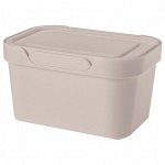 Корзина для хранения &quot;Luxe&quot; с крышкой 1,9л, 18,9х13,2х11см, цв.бежевый