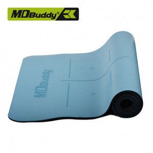 Коврик для йоги PU с разметкой MD Buddy MD9040