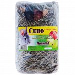 Сено луговое пресованное с фруктами, пакет 500 гр,  1/6