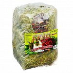 Сено луговое пресованное с шиповником, пакет 500 гр,  1/6