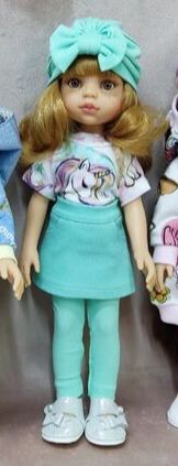 Джинсовая юбка на Паола Рейна или куклу с аналогичным телом 32-35 см