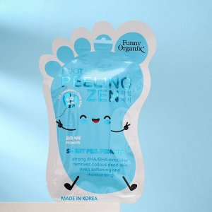 Пилинг-носочки Funny Organix отшелушивающие  для педикюра с AHA/BHA-кислотами, 30 г