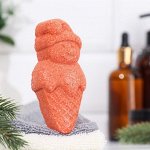 Шипучая бомбочка &quot;Снеговик&quot; с ароматом апельсина и корицы, красная, 100 гр