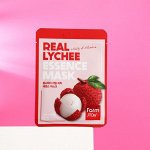 KR/ FarmStay Real Essence Mask Маска-салфетка ЛИЧИ, 23мл